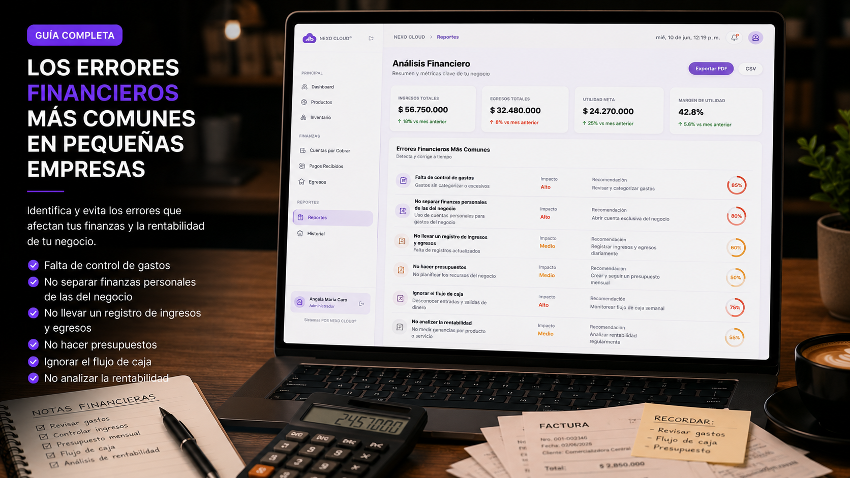 Errores financieros en pequeñas empresas