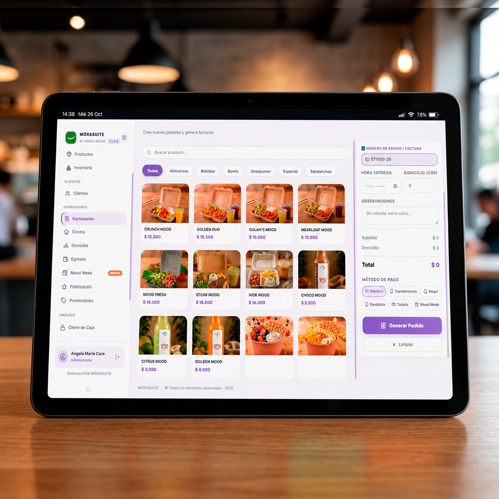 NEXO CORE® POS — Facturación y punto de venta con gestión de productos